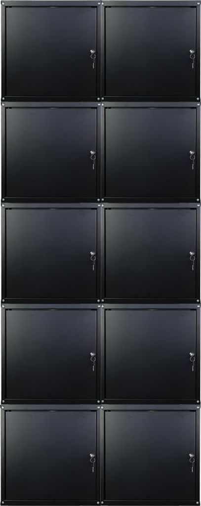 Mega Deal | 10x Schließfachwürfel Cubic XL | HxBxT 45x45x45 cm | Schwarz