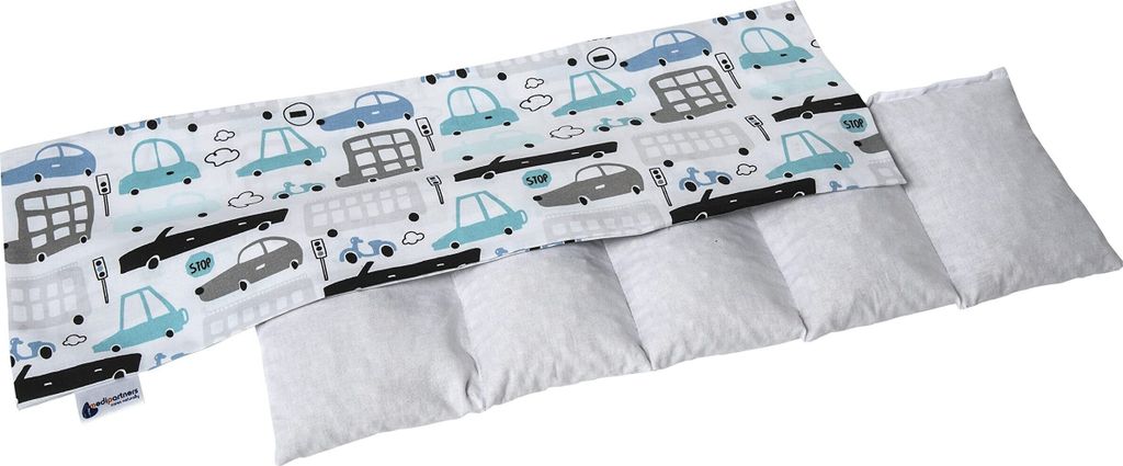 Medi Partners Kirschkernkissen 60x20cm 800g 100% Baumwolle 5 kammern Körnerkissen groß Öko Natur Wärmekissen Kältetherapie abnehmbarer Bezug (...