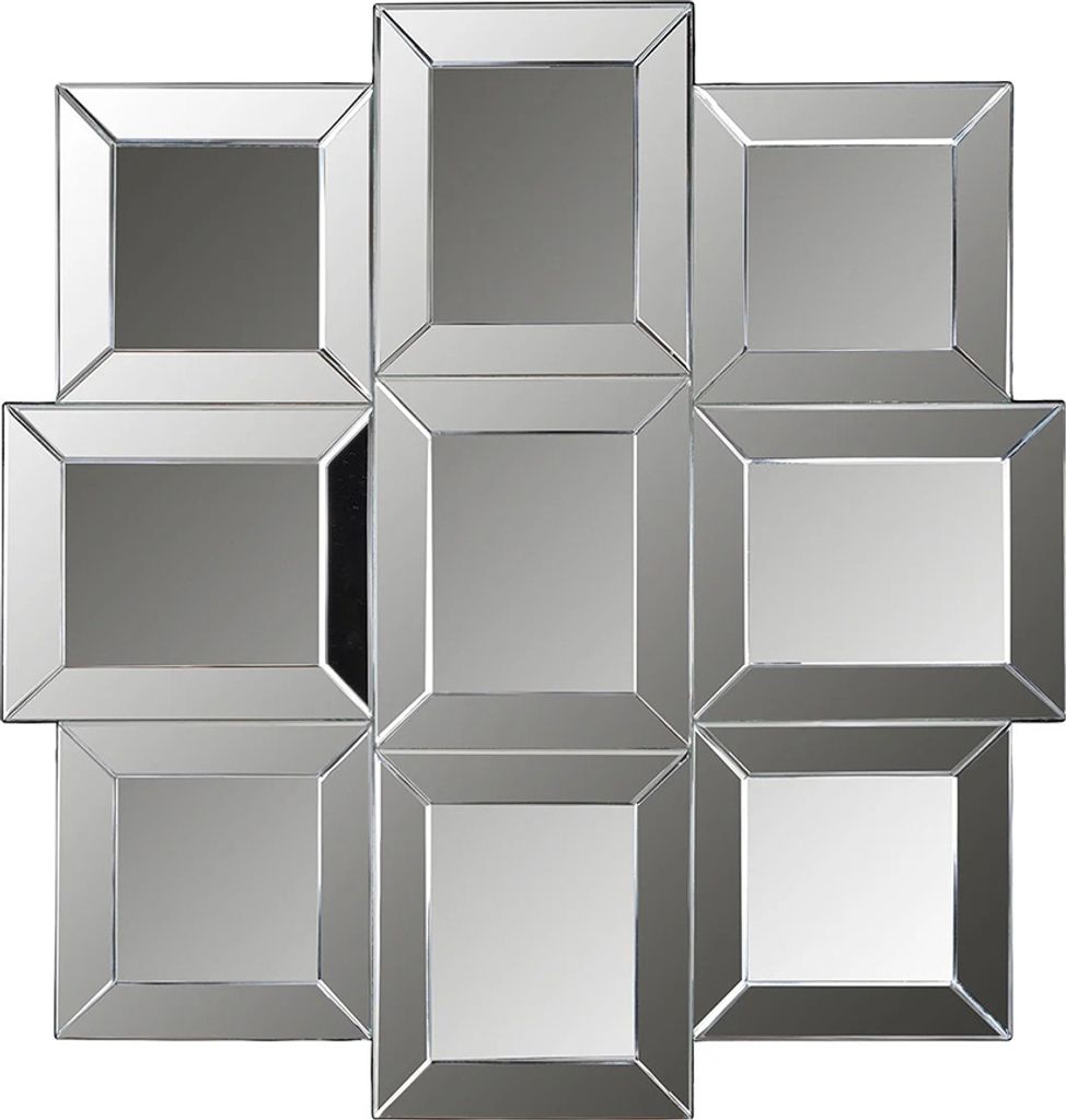 Richmond Interiors Wandspiegel Xeon Kachel Spiegel Silber 100 x 105 cm