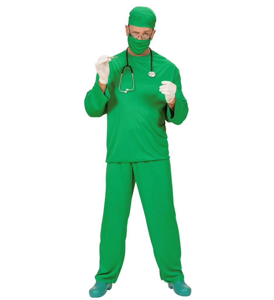 Kostüm Chirurg Arzt Doktor grün Fasching L - 52/54