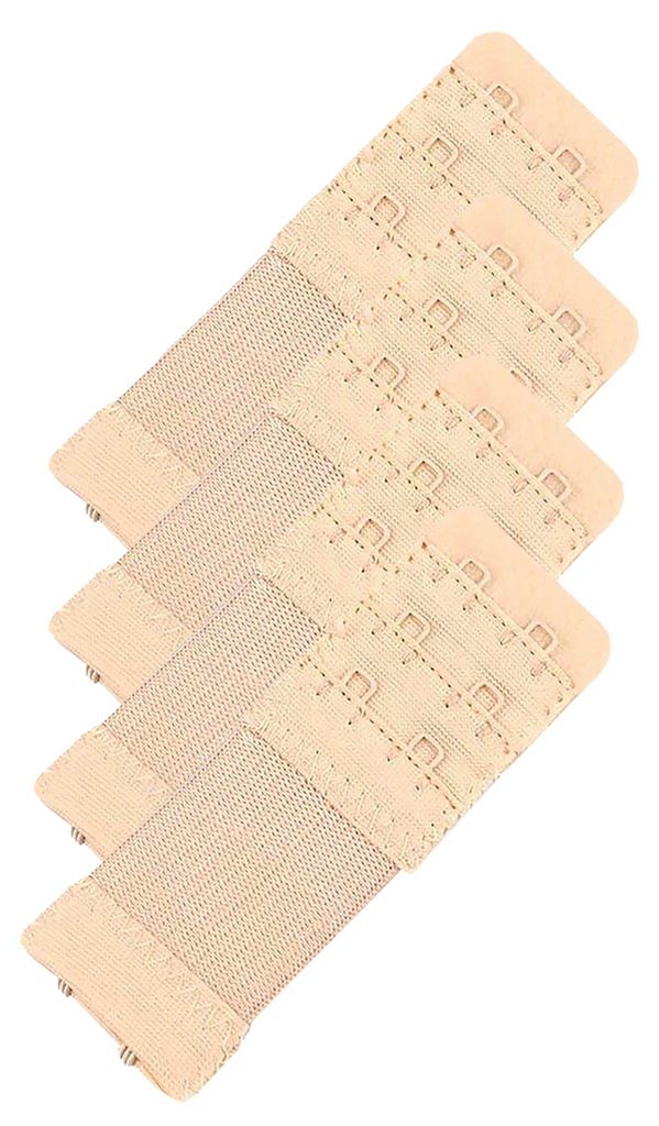 4 elastische BH-Verlängerung 30 mm 2 Reihen BH Zubehör Unterwäsche Dessous Farbwahl beige