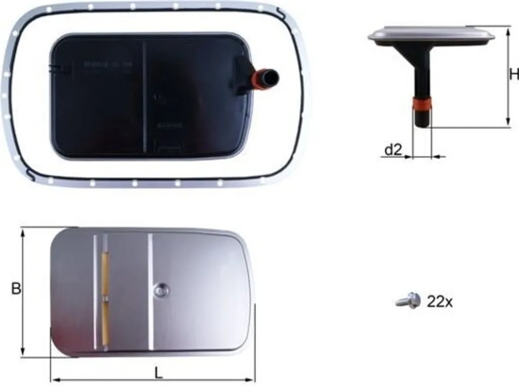 Filtre de boîte automatique MAHLE HX 165KIT pour BMW E46 Série 3 Berline