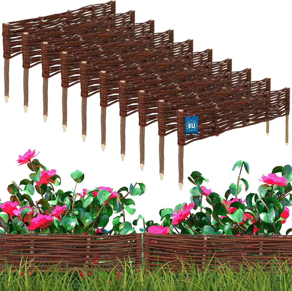KOTARBAU Bordatura Aiuola Salice 60x10cm - 10 Pezzi Fai-da-te