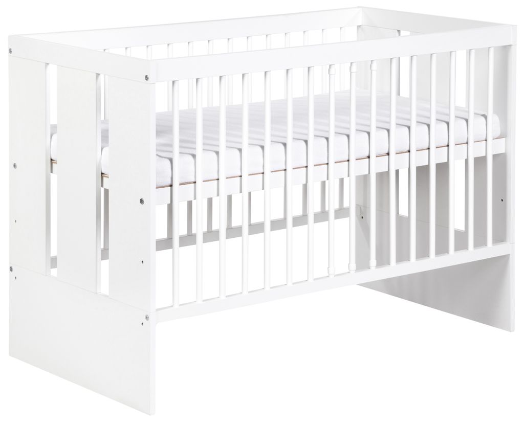 Babybett Teuntje Weiß 60x120 cm Produktbild 
