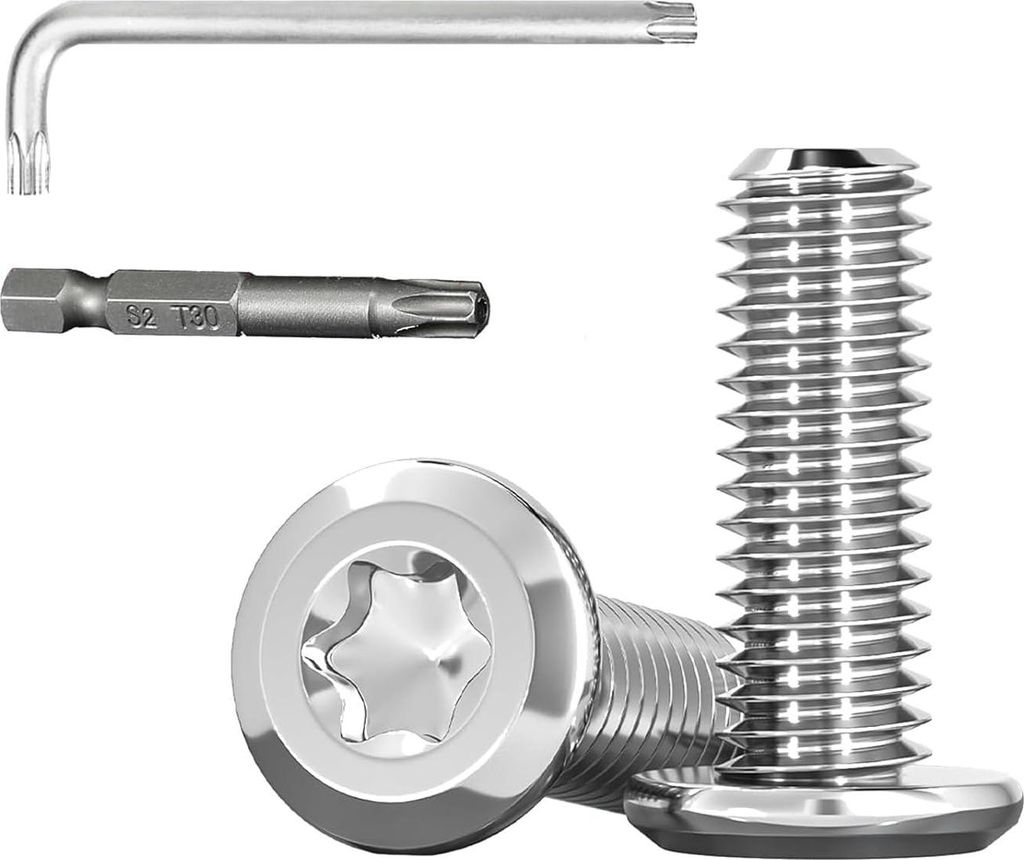 30 Stück Linsenkopfschrauben, M6x16mm Flachkopfschrauben, Innensechskant 304 Edelstahl Schrauben, Rundkopfschrauben Vollgewinde Maschinenschrauben...