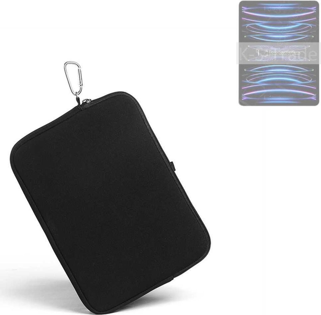 K-S-Trade Neopren Hülle kompatibel mit Apple iPad Pro 11 (2022) Wi-Fi Schutz Hülle Neoprenhülle Tablet-Hülle Tabletcase Tablet Schutz Gürtel