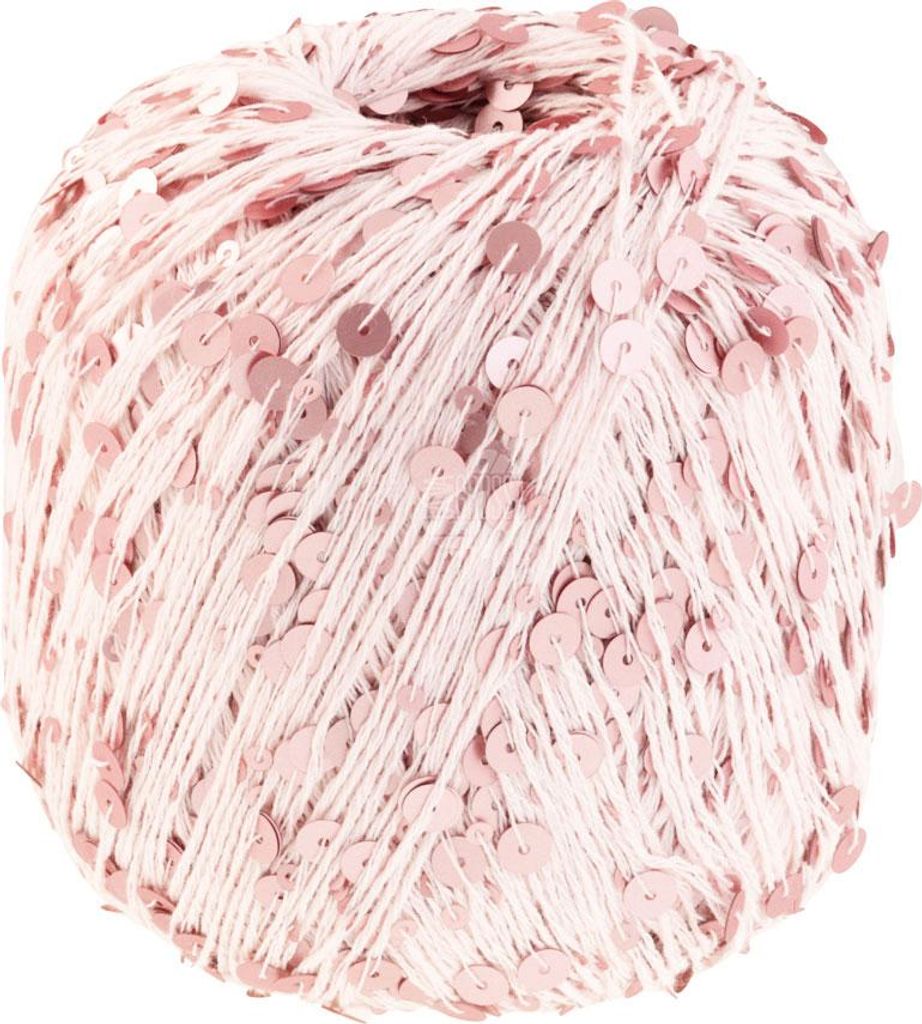 A ball of yarn with sequins.