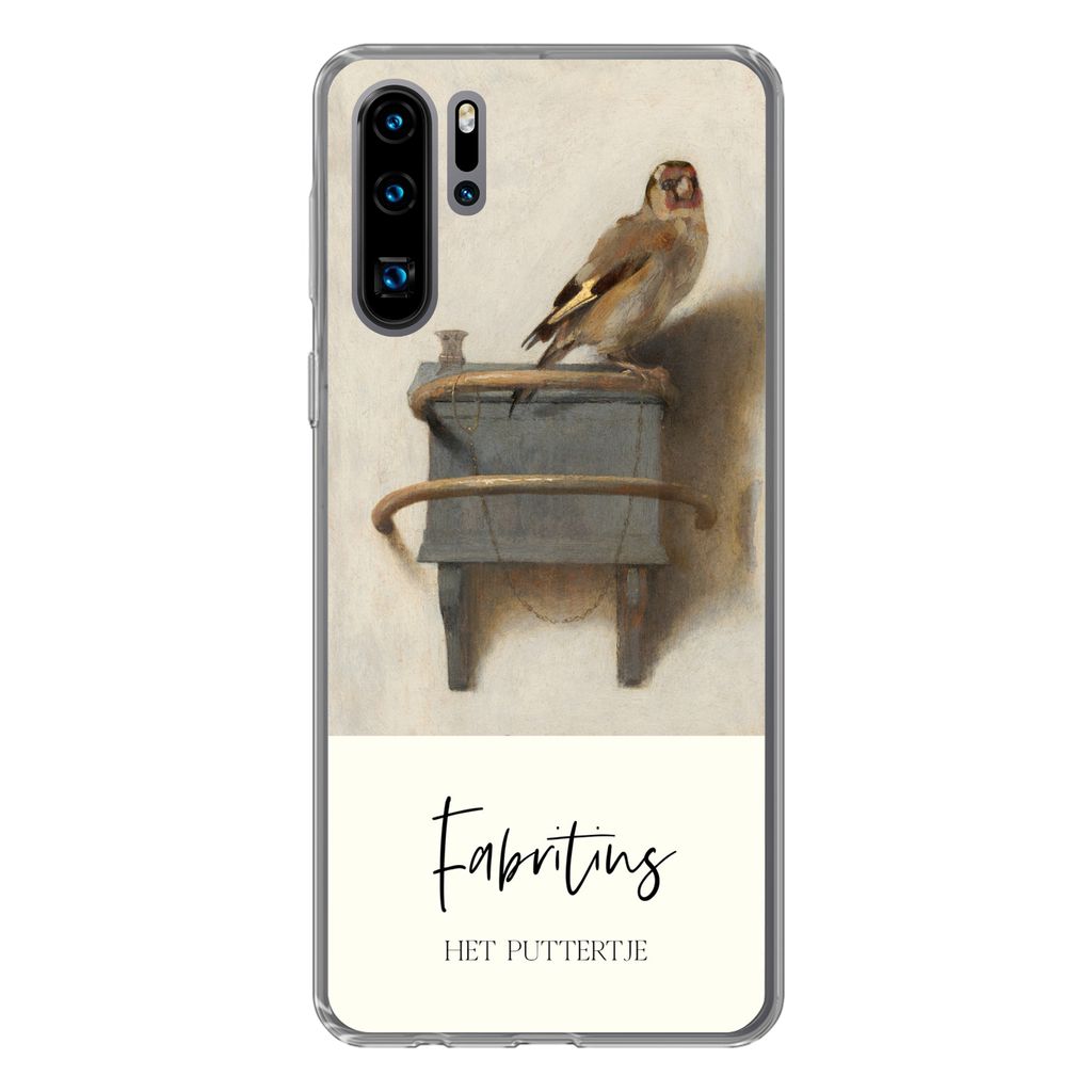 MuchoWow Handyhülle Schutzhülle Hülle für Huawei P30 Pro Alte Meister - Der Stieglitz - Fabritius Silikon Softcase Handy Hülle - Schutzdeckel