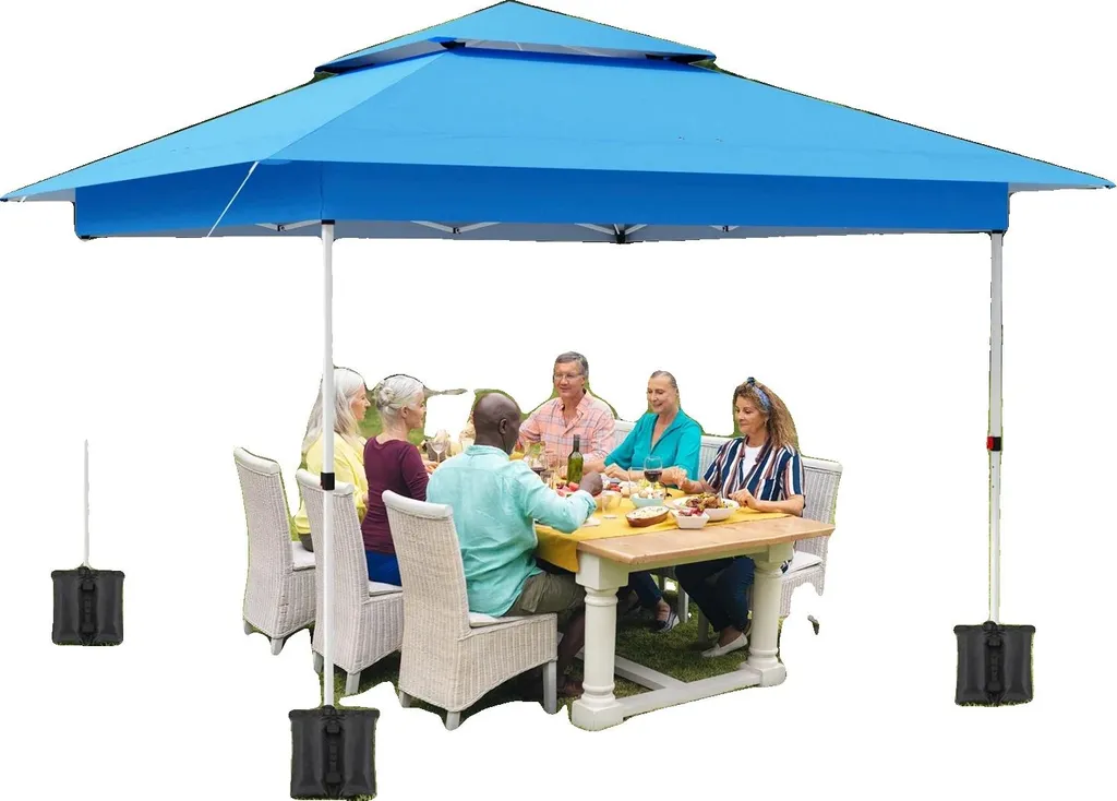 Pavillon de Réception pour Mariage et Buffet - Abri Bleu Imperméable