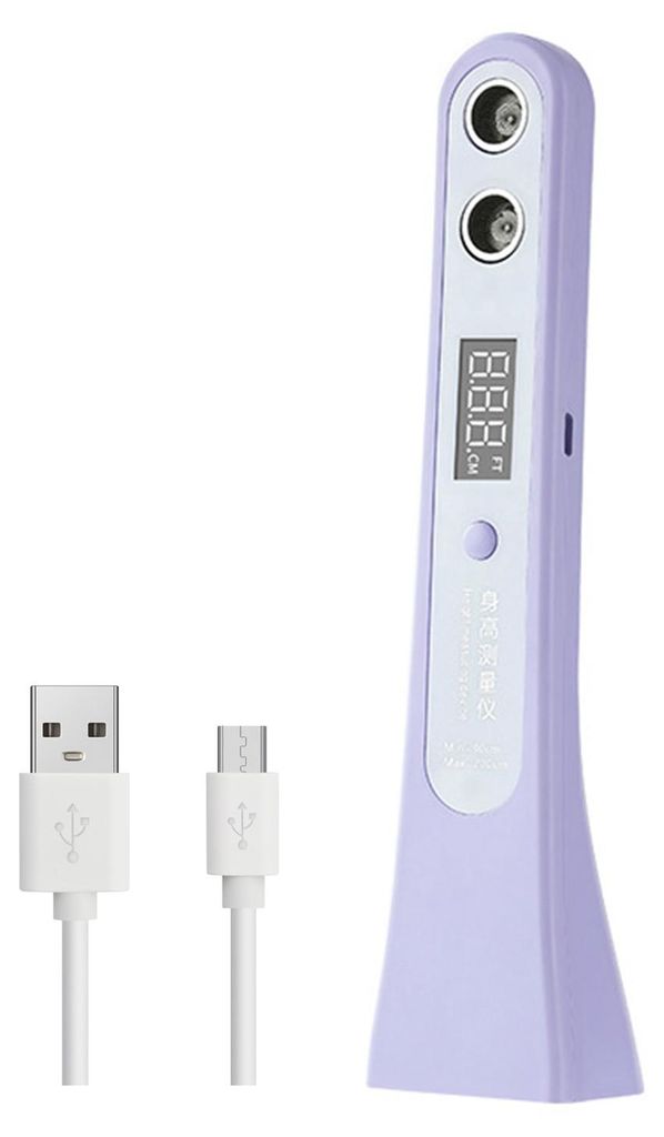 Tragbares Ultraschall-Größenmessgerät mit LCD-Anzeige, handliches, kabelloses Infrarot-Größenmessgerät für Kinder und Erwachsene, Lineal