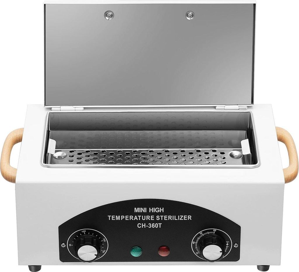 Heißluft-Sterilisator, 2L 300W für Nagelstudio, Hochtemperatur für Metallwerkzeuge, Weiß