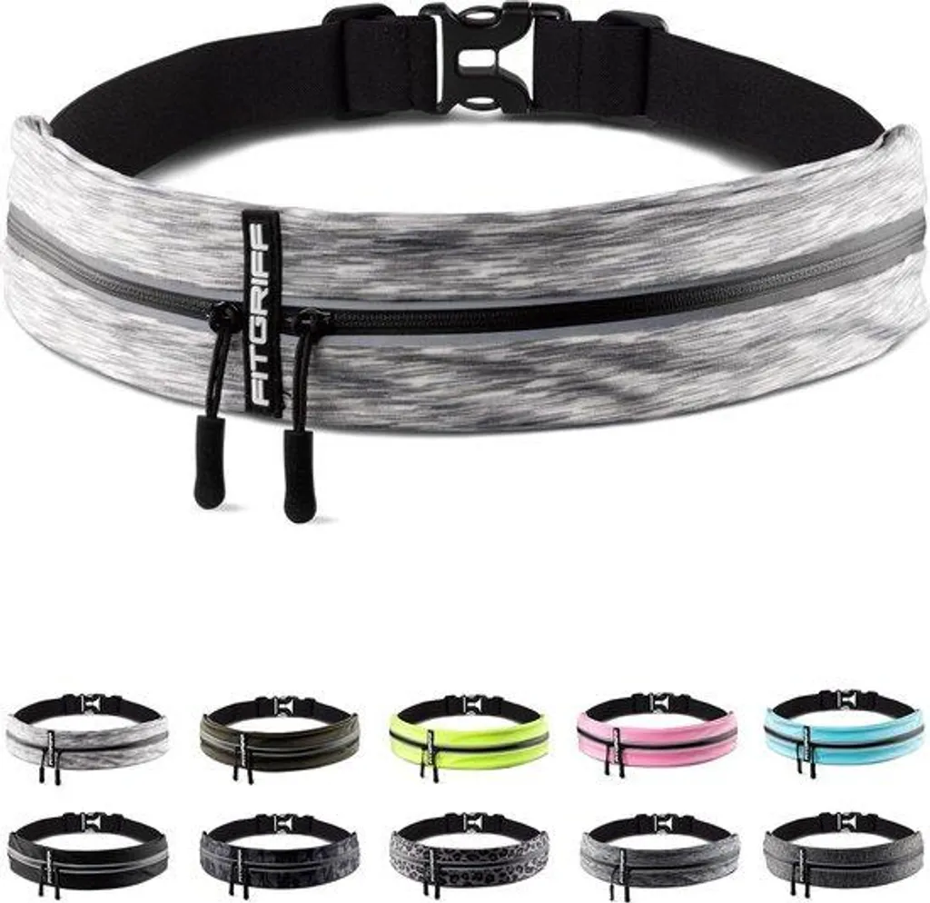 Ceinture sport pour téléphone - Idéale pour jogging et fitness en noir M