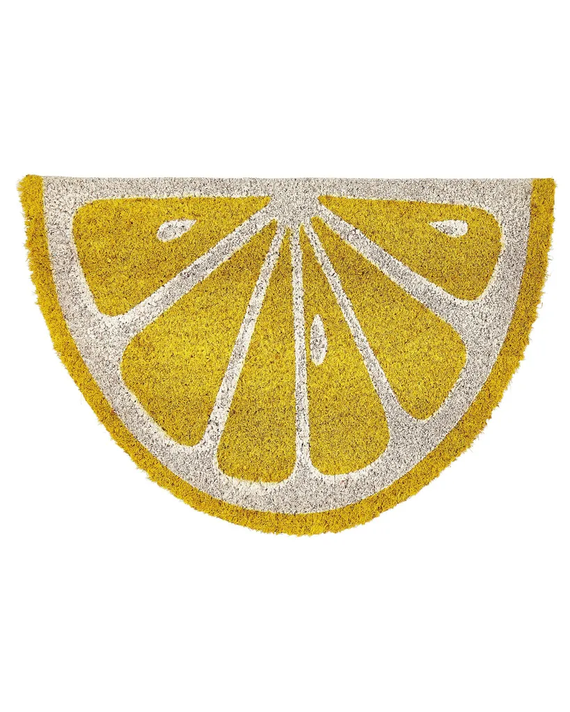 Paillasson Original Citron Jaune Ijen en Coco Naturelle - 40x60 cm