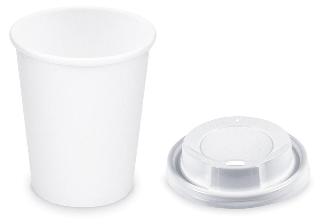 200x Pappbecher Getränkebecher weiß 150 ml 200 ml Ø 73mm Produktbild 