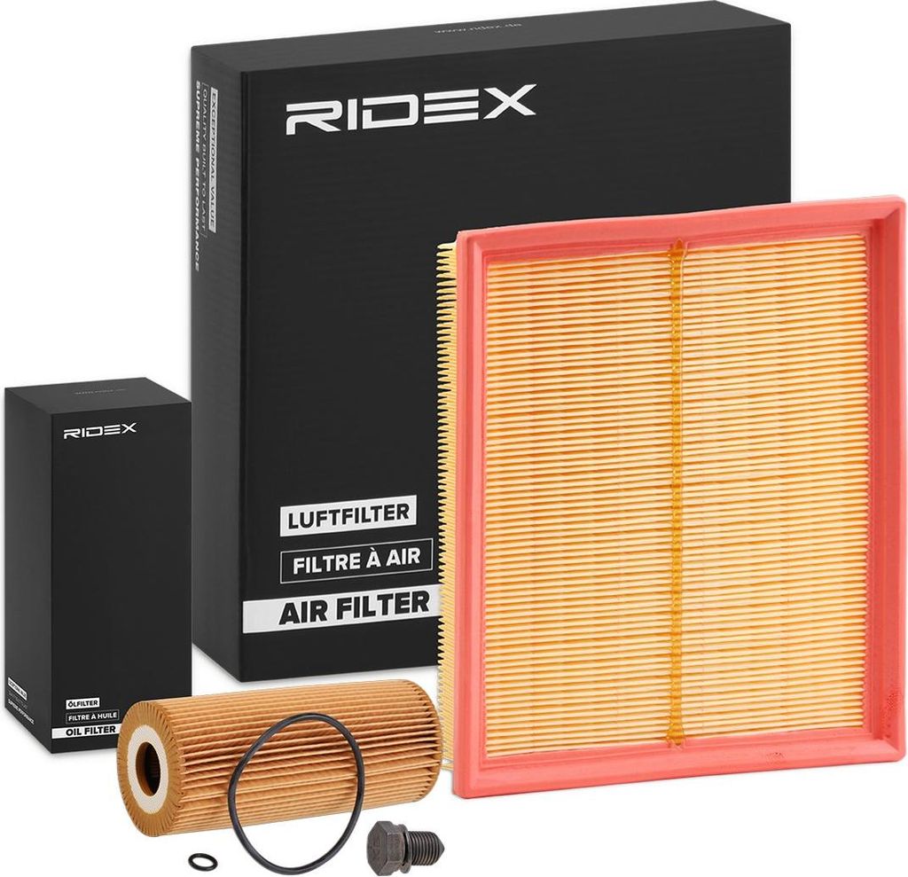 RIDEX Filterset Inspektionspaket Filtersatz für VW PASSAT Variant (3B6) PASSAT Variant (3B5) PASSAT (3B3) PASSAT (3B2) für AUDI A3 Schrägheck (8L1)