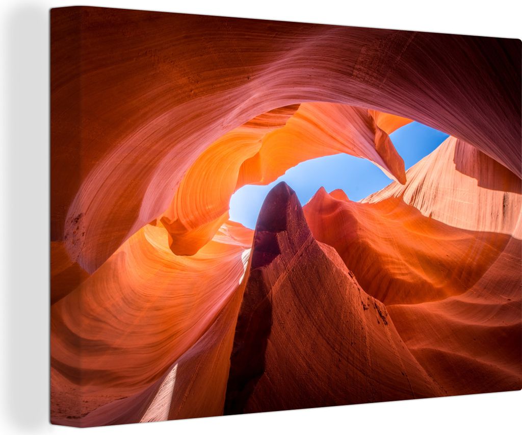 OneMillionCanvasses - Leinwandbilder - 140x90 cm, Felsformationen aus dem Antelope Canyon, Wandbilder Kunstdruck Wanddekoration - Foto auf Leinwa...