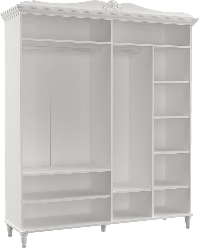 Kleiderschrank 4-türig in Weiß