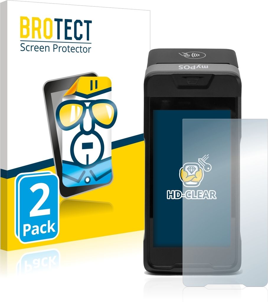 2x Für myPOS Carbon Schutzfolie BROTECT Displayschutz Produktbild 