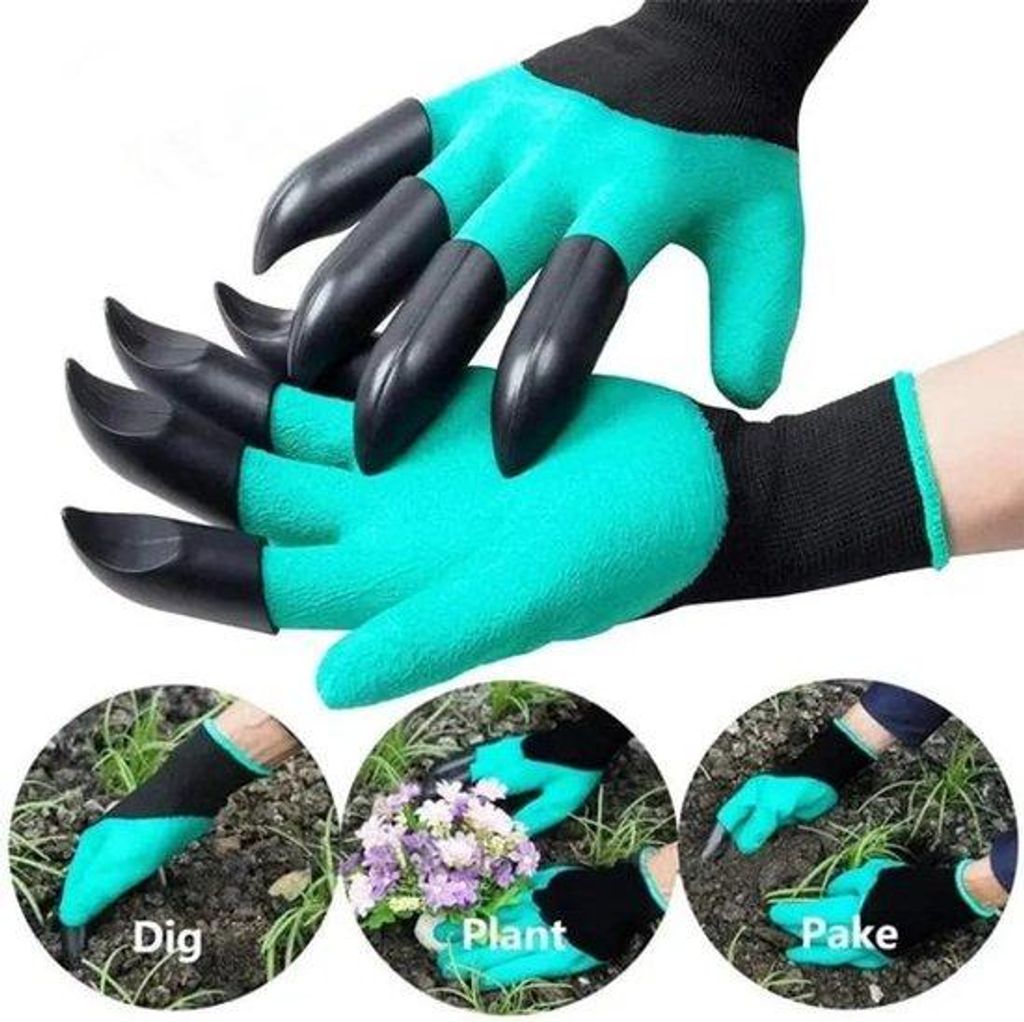 Professionelle Landbauhandschuhe mit Klauen - Wasser- und Schmutzabweisend - ABS-Klauen für Graben - Ideal für Gartenarbeit und Pflanzen