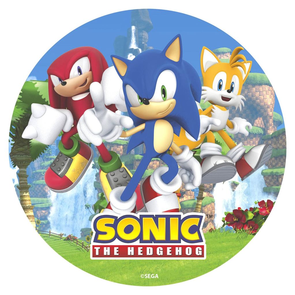 Sonic torta topper 20cm Ø oblátky papier narodeniny Obrázok produktu 