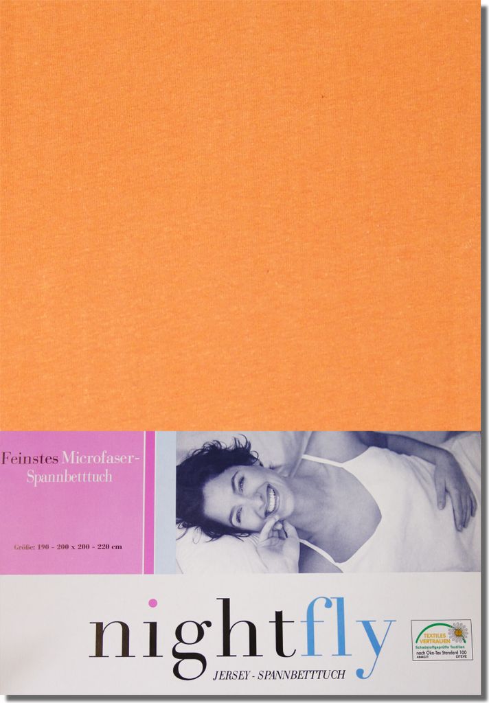 Microfaser-Jersey-Spannbetttuch 180 bis 220 cm CORAL SAND