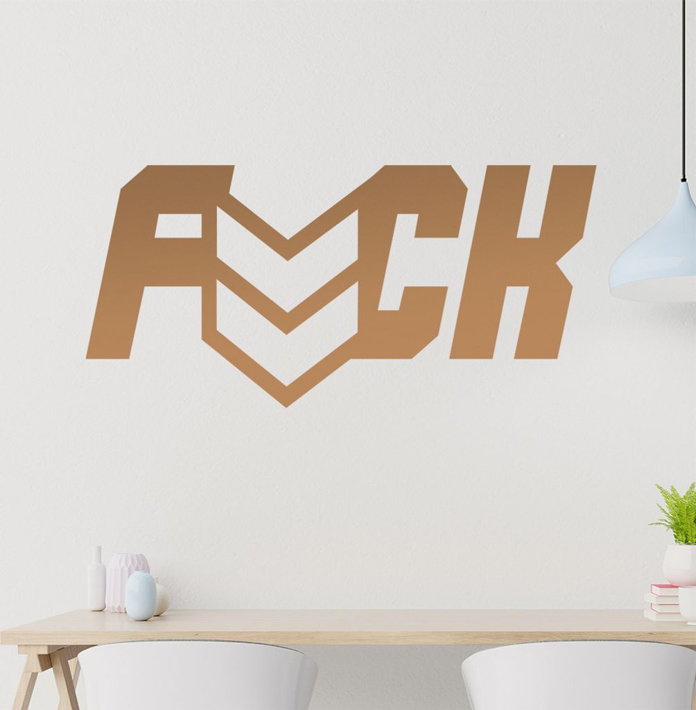 Fuck Wandtattoo in 6 Größen - Wandaufkleber Wall Sticker - Dekoration, Küche, Wohnzimmer, Schlafzimmer, Badezimmer