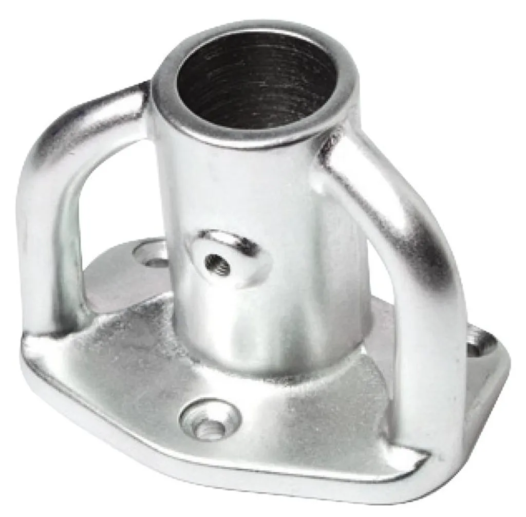 Pied de bastingage droit 90° anticorrosion - Base de pont inox