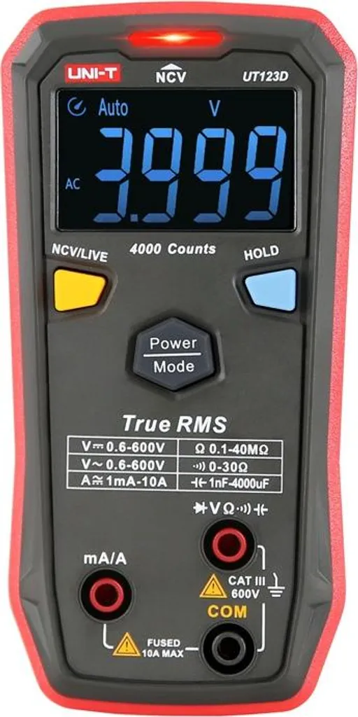 Testeur électrique automatique UT123D pour dépannage domestique