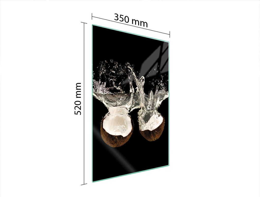 Glasschneidebrett 35x52 Kokosnuss