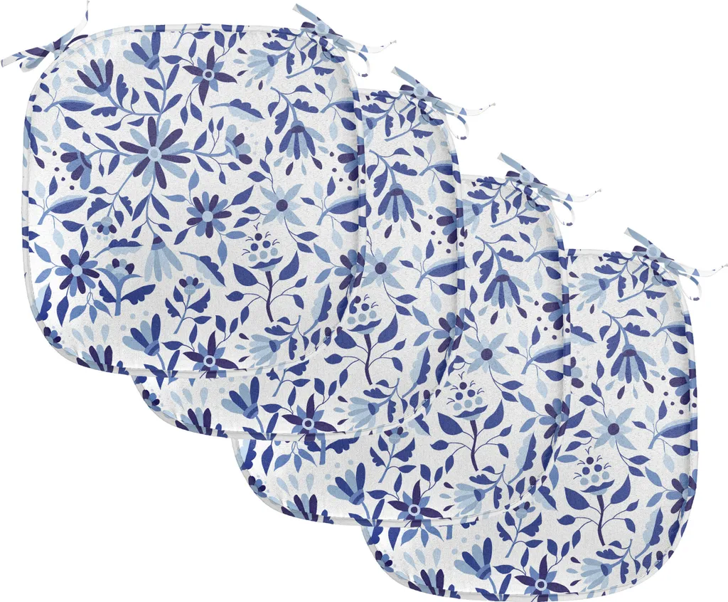 Set 4 Cuscini Sedie 40x40 Impermeabili ABAKUHAUS Indigo Blu Navy