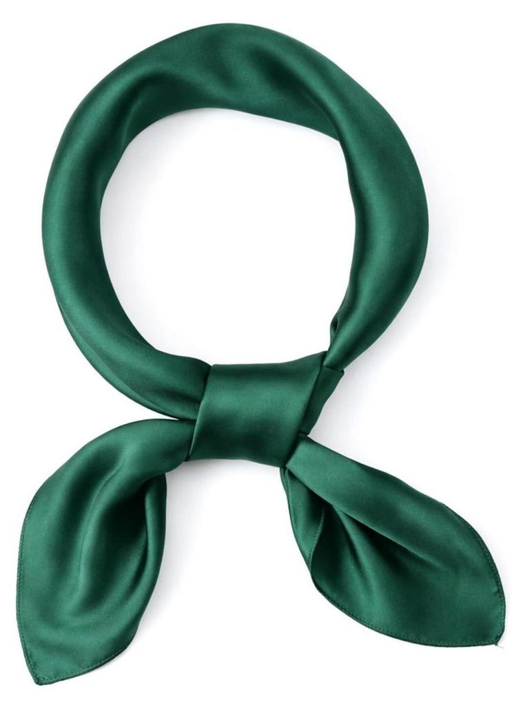 Foulard quadrato da donna, 60x60 cm, verde. Ideale come Immagine del prodotto 