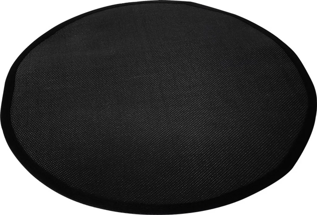 INF Tappeto Rotondo per Camino 122 cm | Design Minimal Nero Ignifugo