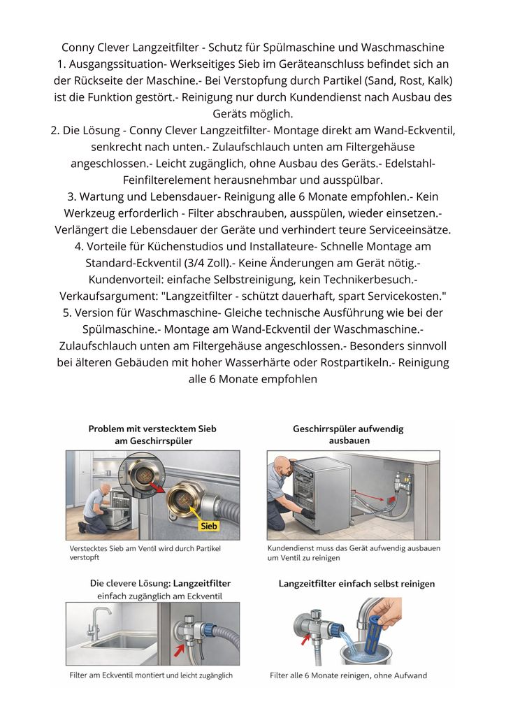 Wasserfilter 3/4-Anschluss  für Waschmaschine Produktbild 