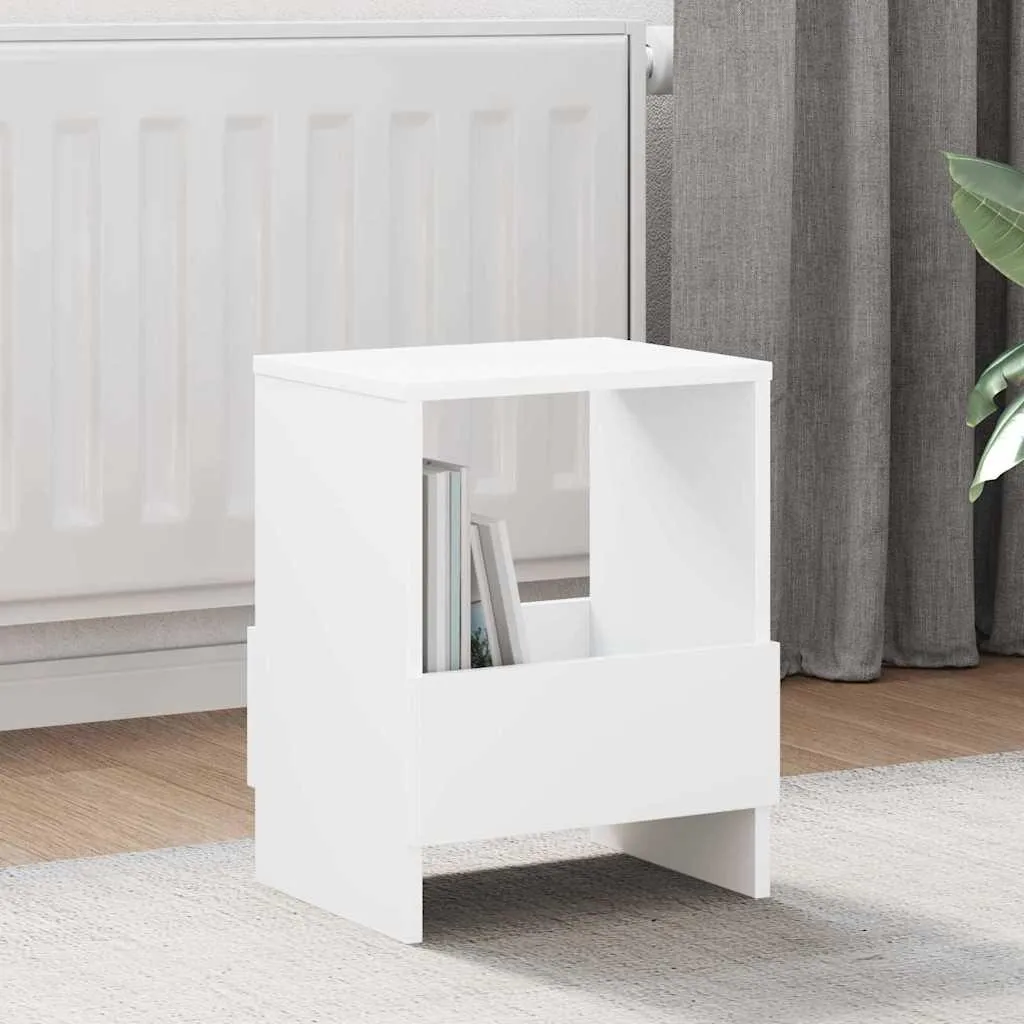 vidaXL Portariviste 2 pezzi Bianco 35x30x45 cm - Ordine e Stile - 2