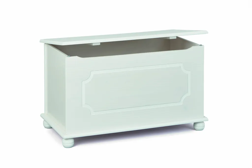 Malle de Rangement EMEL Blanche en Pin Massif - Design Robuste et Épuré