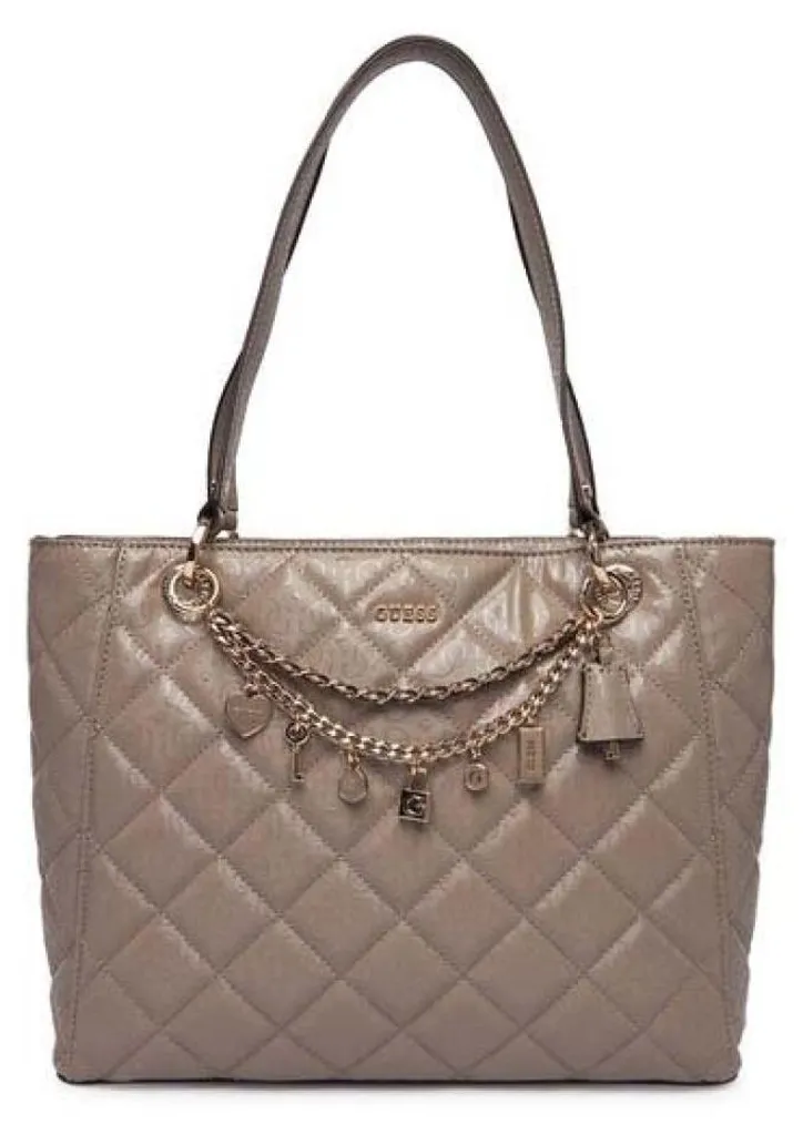 Sac de Bureau Femme Guess Libby Noel Beige - Idéal pour le Travail