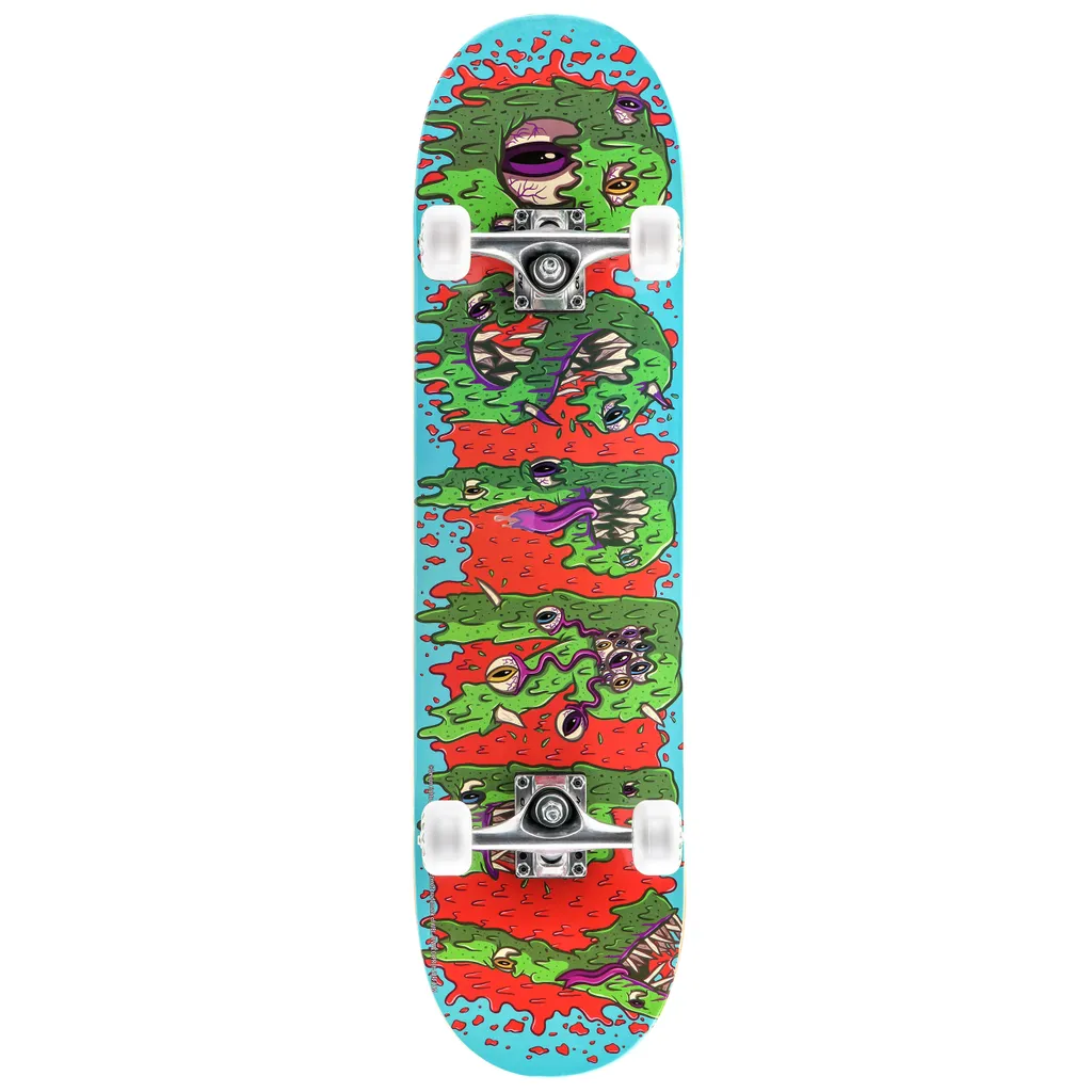 Skateboard Osprey Slime Edition 31 Pouces Antidérapant avec Roulements Abec 5