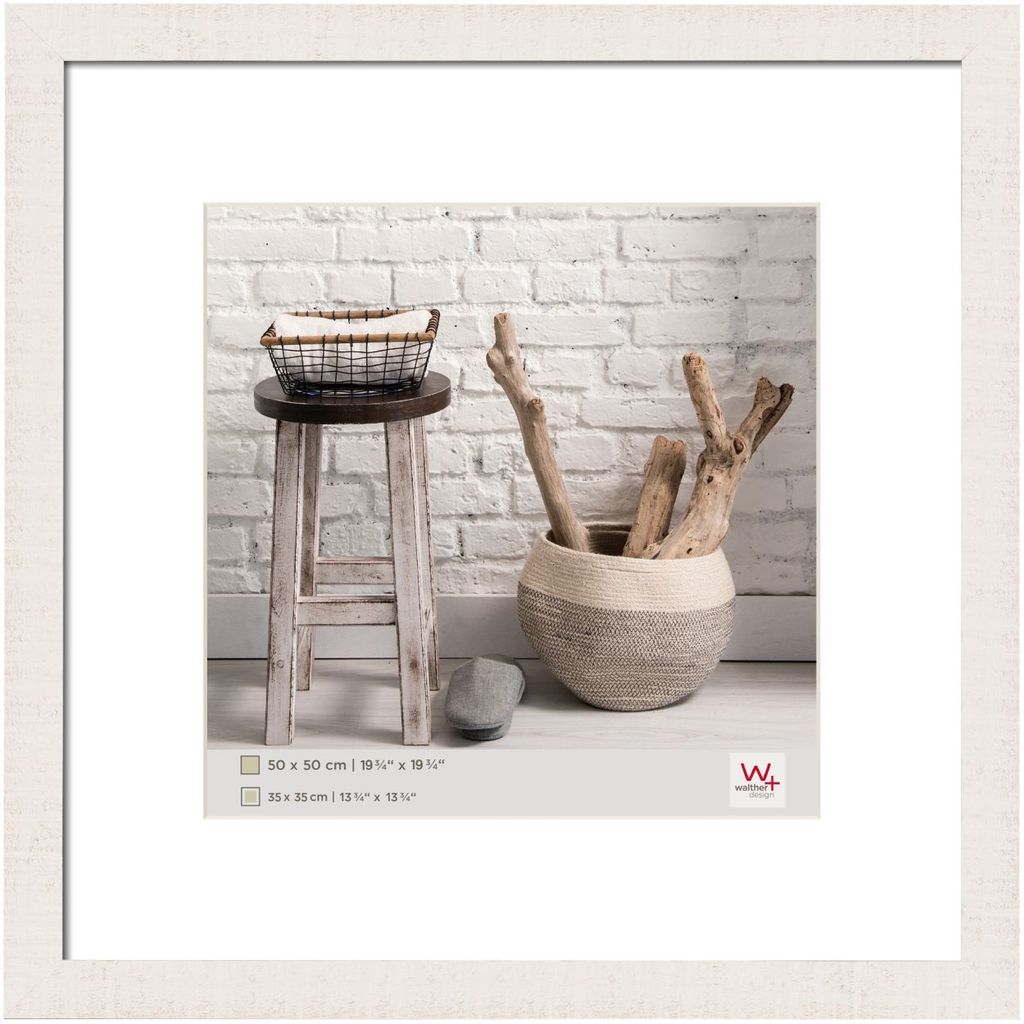 Dřevěný rám HOME 50x50 cm v polární bílé barvě Obrázek produktu 1