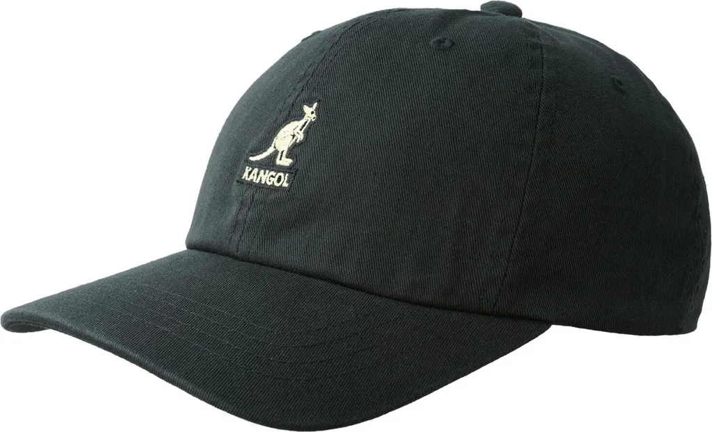 Casquette de baseball Kangol en coton avec attache réglable en cuir chic