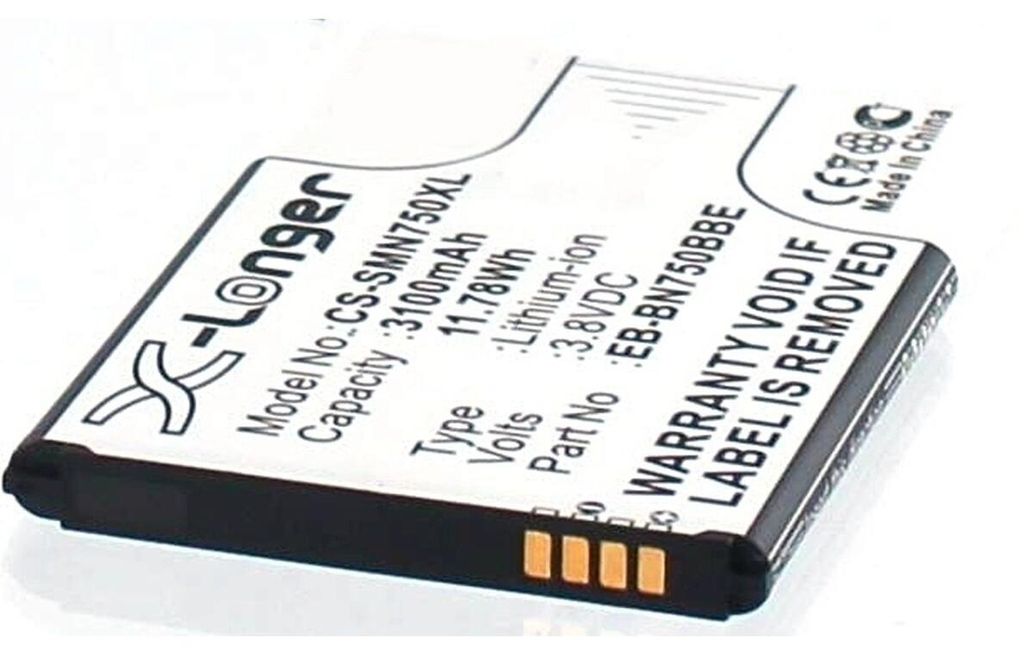 Akku für Samsung Galaxy Note 3 Neo Li-Ion 3,8 Volt 3100 mAh schwarz.