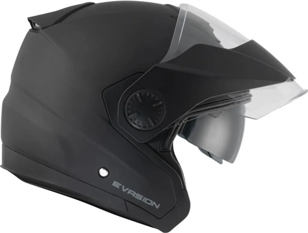 Casque Jet Evasion Kenny Racing Noir Mat S Finition Haute Qualité Pro