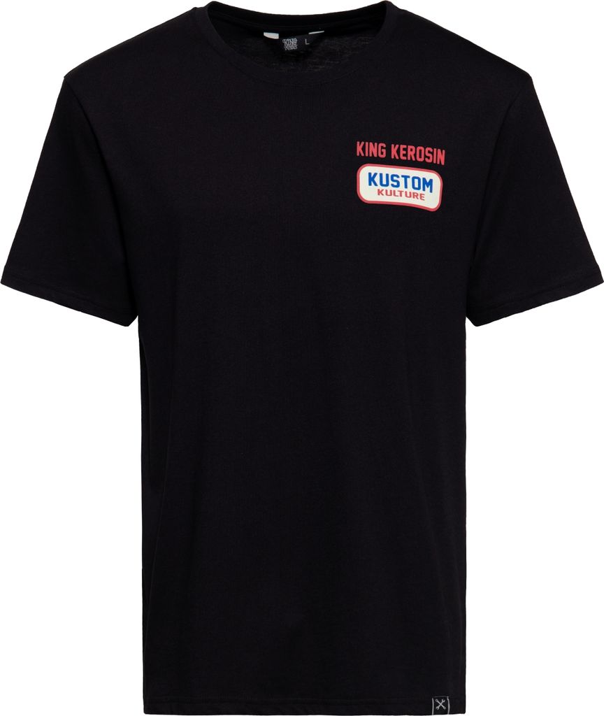 KING KEROSIN Print T-Shirt Mit Backprint Hell Chapter Schwarz Xl