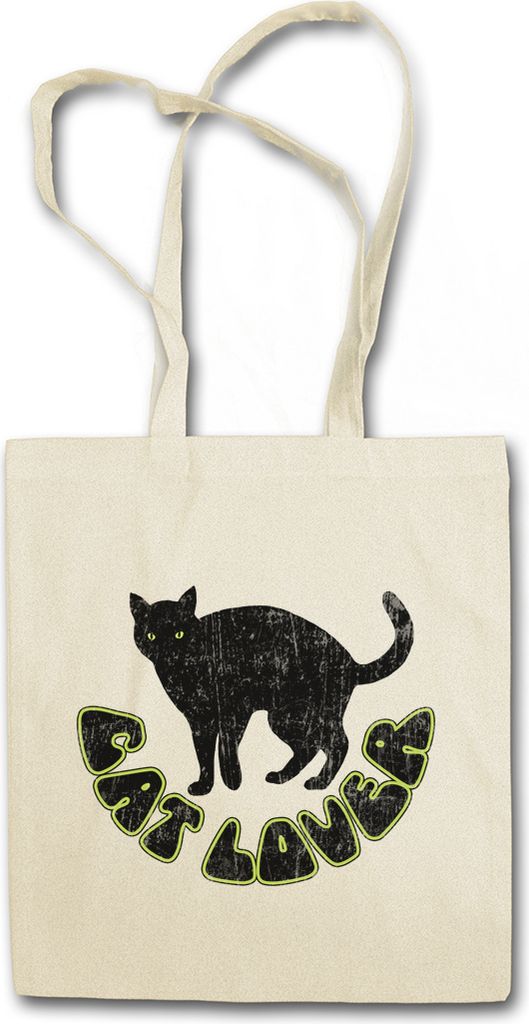 Urban Backwoods Cat Lover, Stofftasche, Farbe: Beige