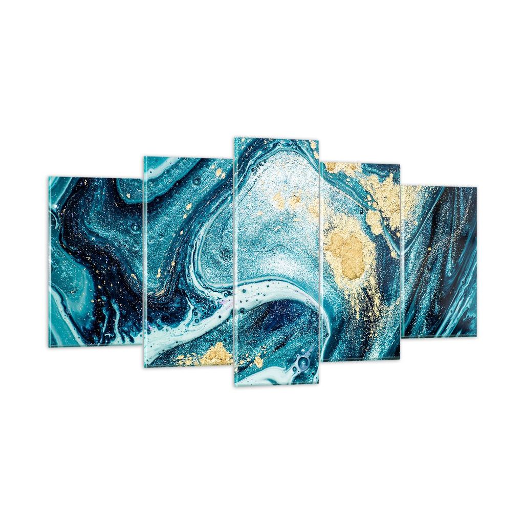 Bilder auf glas - Abstraktion modern - 160x85cm - Glasbilder - Wandbilder - Kunstdruck - zum Aufhängen bereit - Wanddekoration aus Glas - Glas Bil...