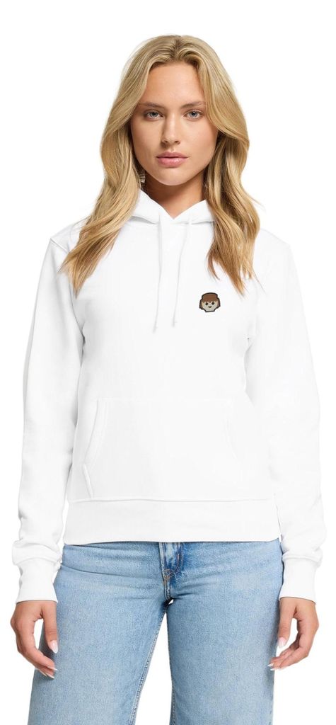 Spreadshirt PLAYMOBIL Figur Porträt Stick Damen Premium Hoodie, S, Weiß