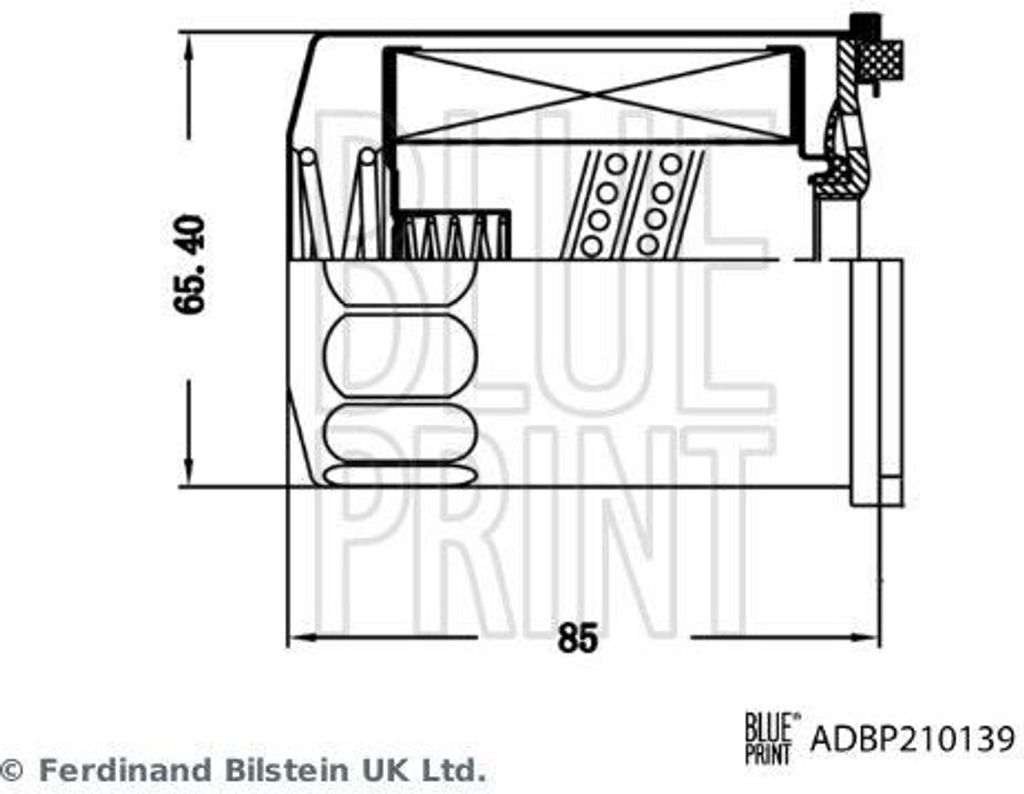 BLUE PRINT ADBP210139 Automatikgetriebe Ölfilter Produktbild 