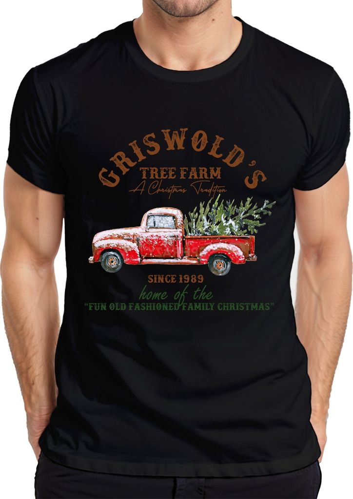 Griswold's Tree Farm orange Clark - Weihnachten Christmas Xmas Herren T-Shirt, Schwarz, XXL