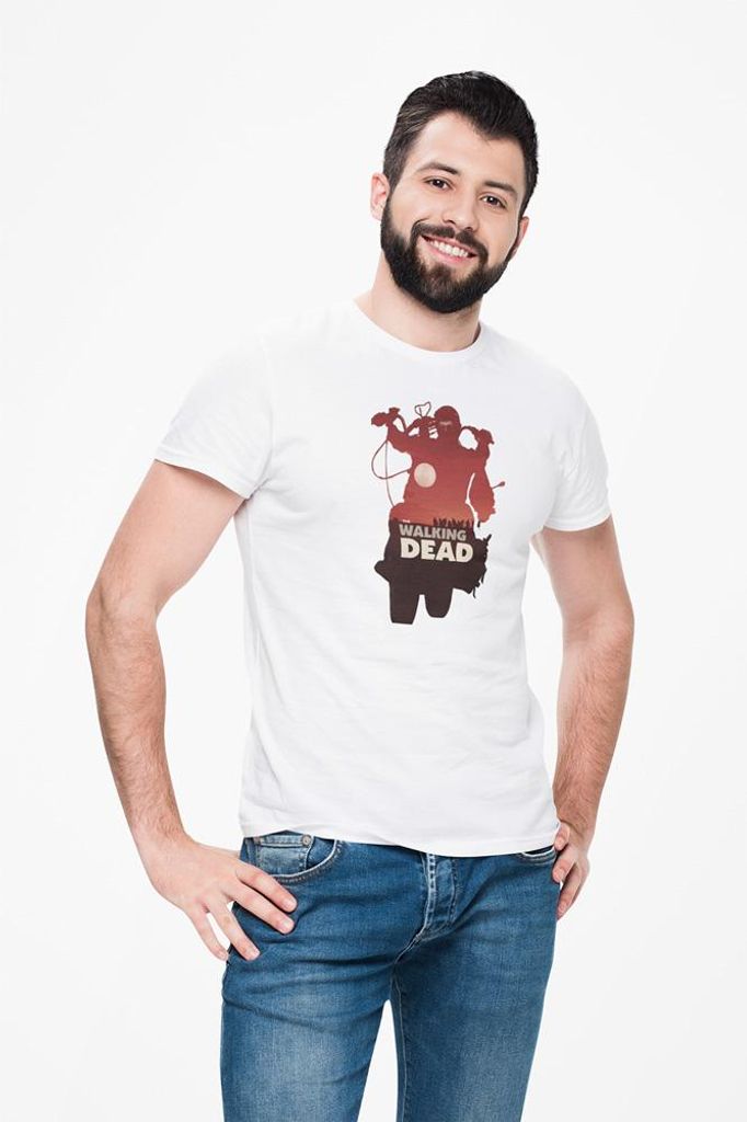 D&B Uni Polo MO00073 WalkingDead Weiß-Größe 4XL