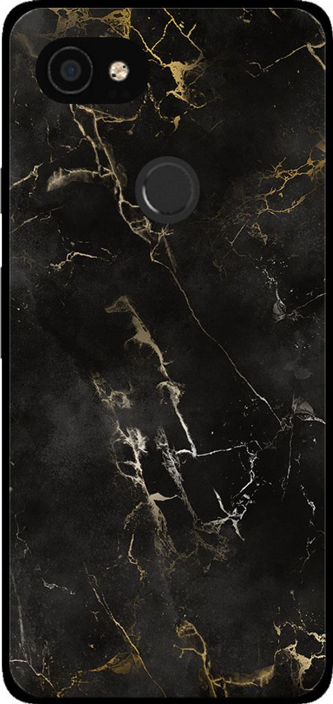 Smartphonica Handyhülle für Google Pixel 3A XL mit Marmordruck - TPU-Rückseite Hülle Marmor-Design - Schwarz