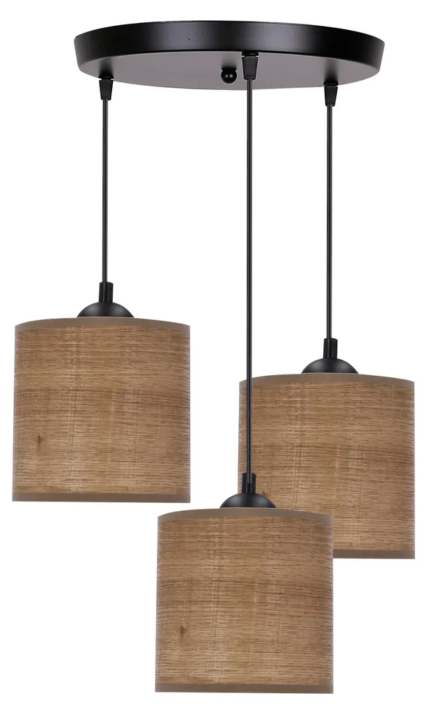 Suspension scandinave pour table à manger LEGNO noyer et noir E27